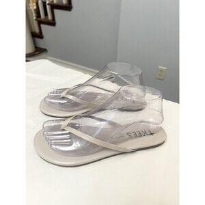 TKEES Clear and Cream Sandals